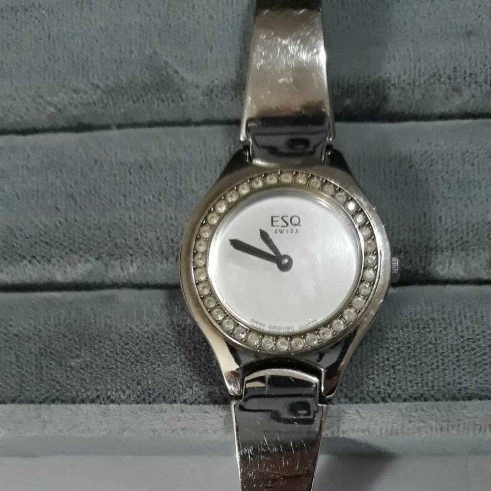 Movado Ladies Watch, ESQ Movado with Crown of Cz Women Bracelet Watches